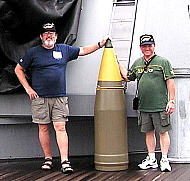 USS Wisconsin (BB-64) Gun Turret #1 - Click for larger image