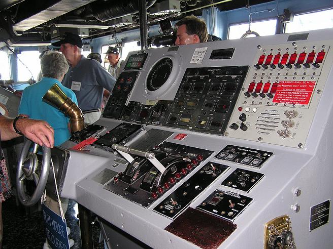Helm Console of USS Tortuga (LSD-46) - August 22, 2005