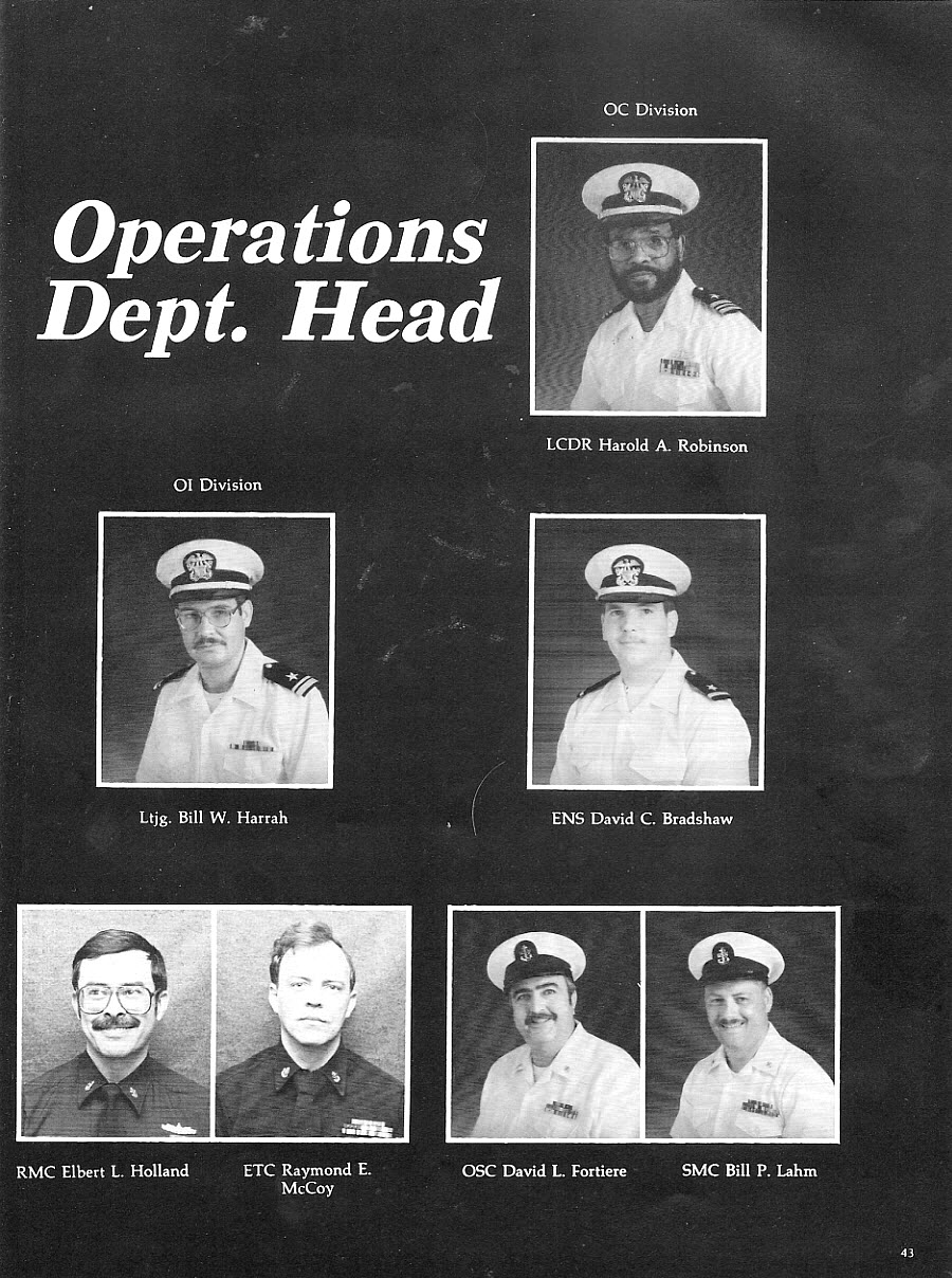 Operations Dept - LCDR Robinson
