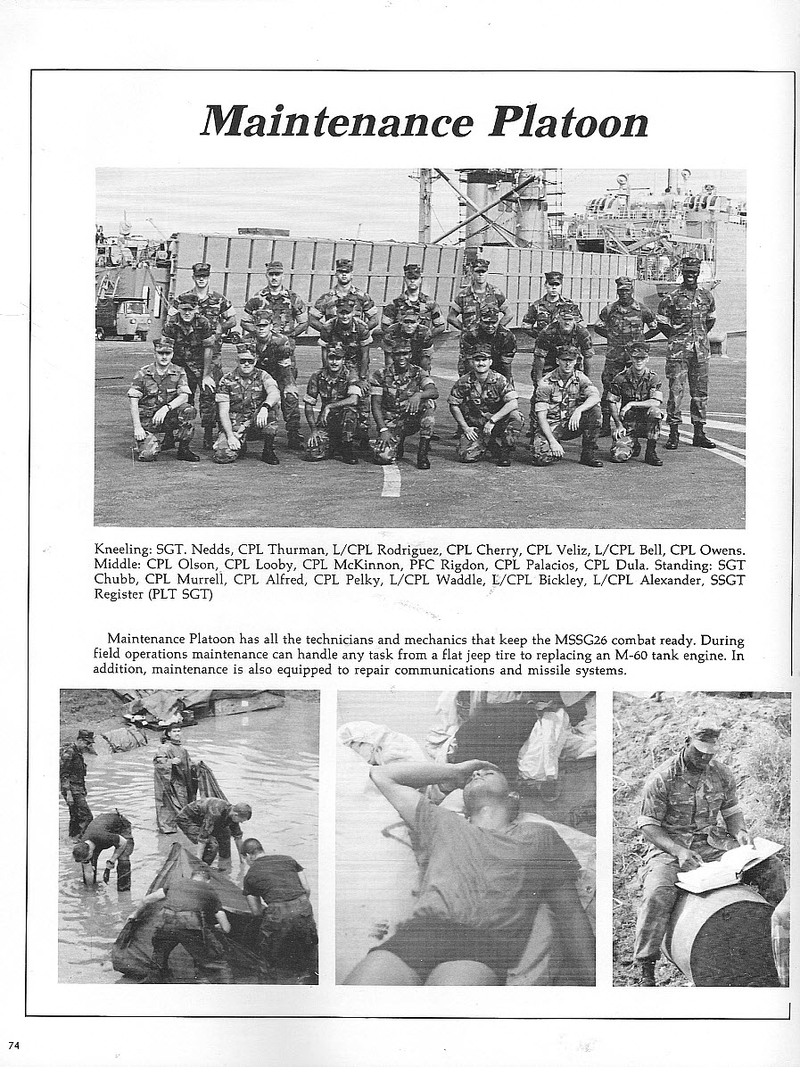 Embarked Marines - Maintenance Platoon